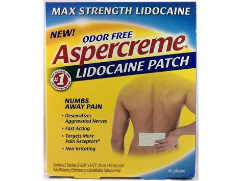 Aspercreme Lidocaine Patches 5 Each