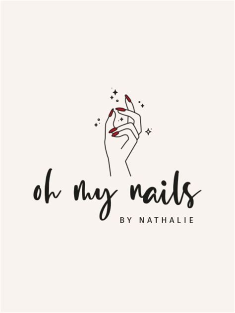The Words Oh My Nails By Nathanie Are Written In Black Ink On A White