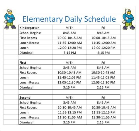 Daily Schedule Template 39 Free Word Excel Pdf Documents Download