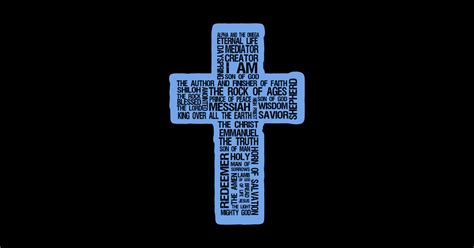 Names Of Jesus Cross Christian Designs Sticker Teepublic