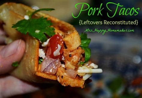 We had some leftover pan roasted pork chops that needed to be used up and because of the heat i wanted to keep it simple. Made these with a leftover pork roast and they were really ...