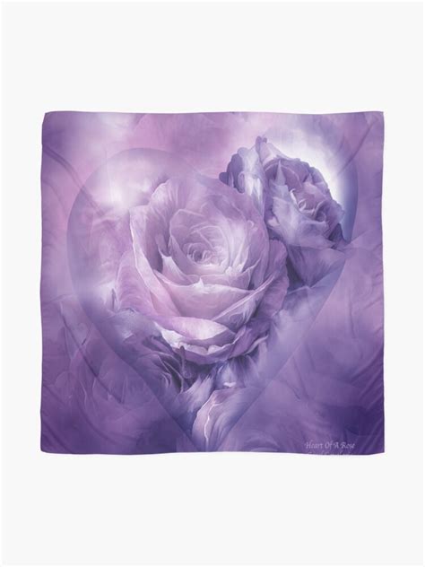 Heart Of A Rose Lavender Mauve Scarf By Carolcavalaris Redbubble