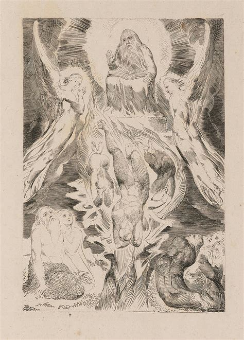 The Fall Of Satan Drawing By William Blake Fine Art America