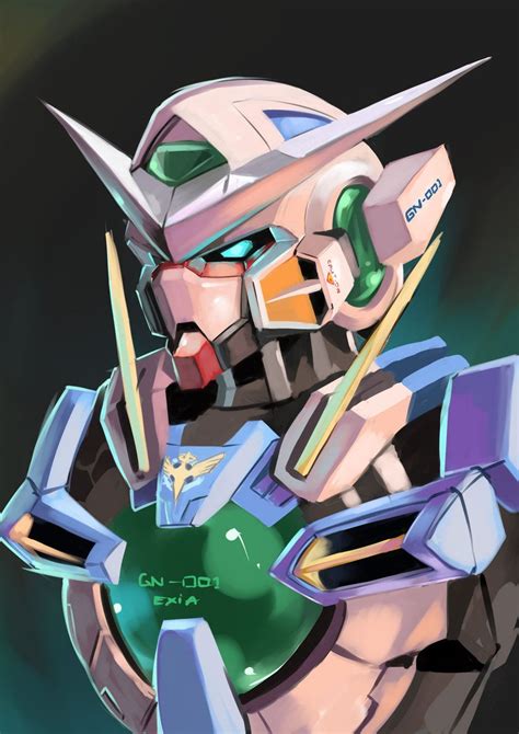 Gn0 01 Exia By Es Jeruk Gundam Exia Gundam Wallpapers Gundam 00