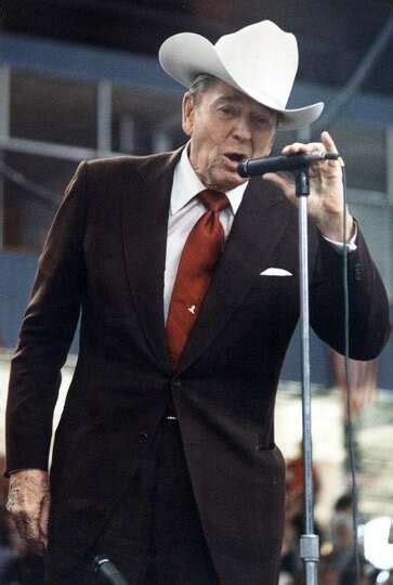 Ronald Reagan 1988the President Wears A Cowboy Hat In November Photo