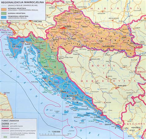 Geografska karta Republika Hrvatska 182163 cm fizička GD Dizajn