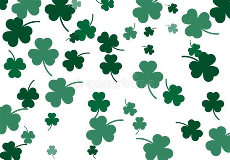 Abstract Shamrock Leaves Background Vector Stock Vector Illustration