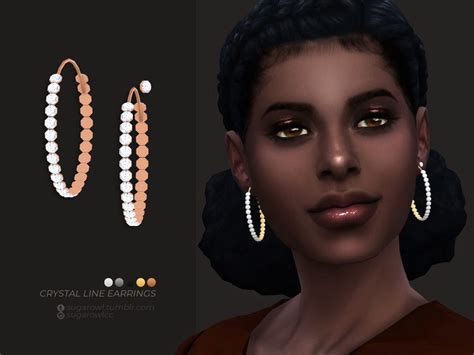 Sims 4 — Crystal Line Earrings By Sugarowl — New Mesh Base Game