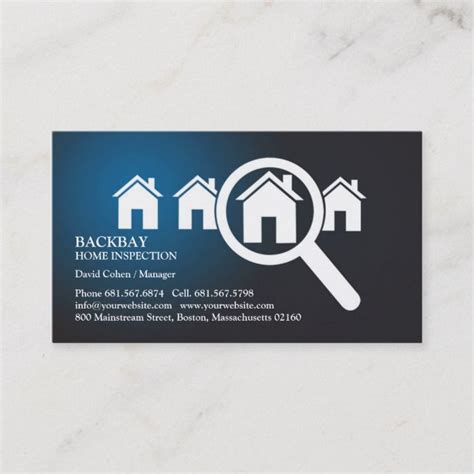 Home Inspection Business Card In 2021 Personal Business