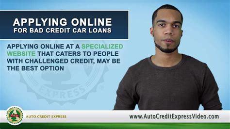 Applying Online For Bad Credit Car Loans Youtube
