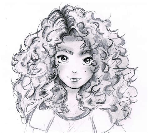 How To Draw Curly Hair For Girls