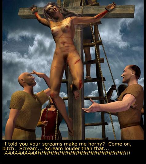 Female Illustrated Crucifixion Cumception