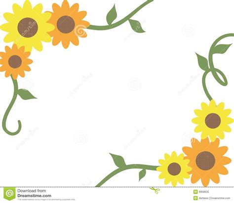 Sunflower Border Clipart Wallpapers Gallery