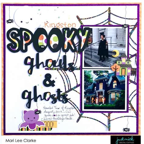 Spooky Ghouls And Goblins Halloween Scrapbook Halloween Layout