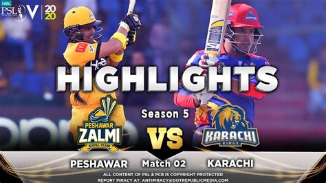 Karachi Kings Vs Peshawar Zalmi Full Match Highlights Match 2 21