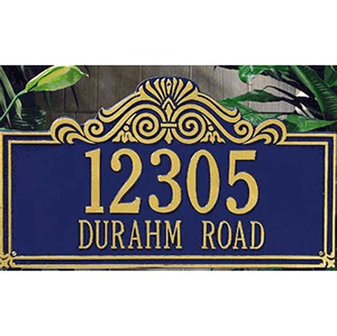 Street Address Wall Sign With Scroll Arch Top Design - Choose Your Color