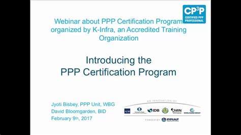 Introduction To The Ppp Certification Program Youtube