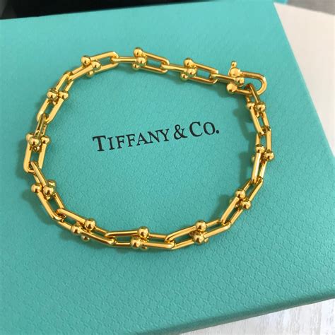 tiffanyandco hardwear 18k yellow gold link bracelet etsy