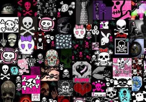 Pin By Mosaic Smith On Collages Facebook Background Skull Emo