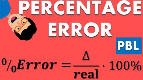 Percentages How To Calculate Percentage Error Example 1 Youtube
