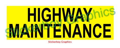Highway Maintenance Sign Stickerboy Stickerboy