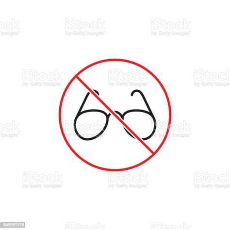 No Glasses Sign On White Background Stock Illustration Download Image