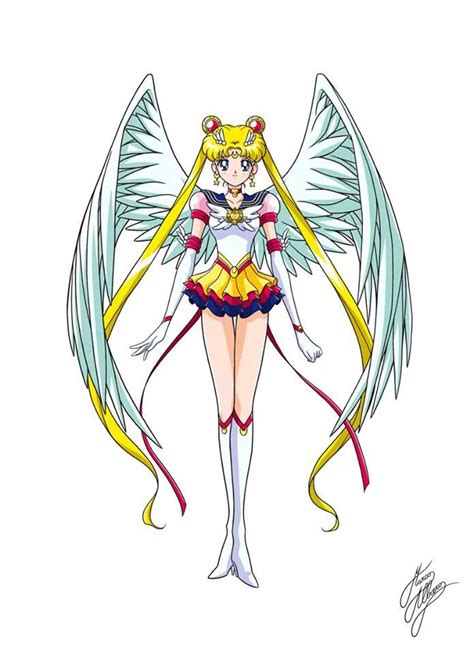 Eternal Sailor Moon With Wings By Marco Albiero Sailor Moon Stars