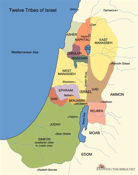 Ancient Israel Map Activity Map The Twelve Tribes Of Israel In 2020 Map