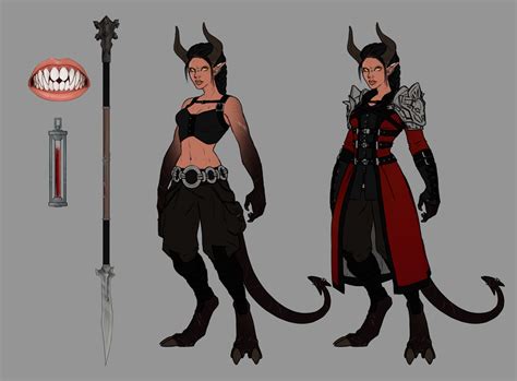 Best & good female tiefling names:. Shadra the Tiefling Fighter by Sylveira | Strong female ...