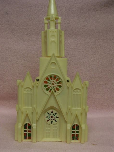 1960s Lighted Church Hard Plastic With Music By Fabvintageestates
