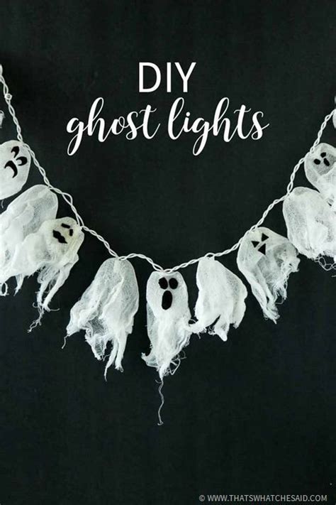 Diy Ghost Lights Halloween Garland Craft Ghost Lights Ghost Diy