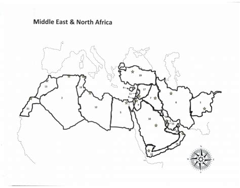Political Map Middle Eastnorth Africa 15 Only Quiz