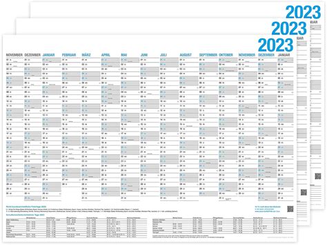 3er Set Wandkalender 2023 Din A4 Quer Tafelkalender Jahresplaner