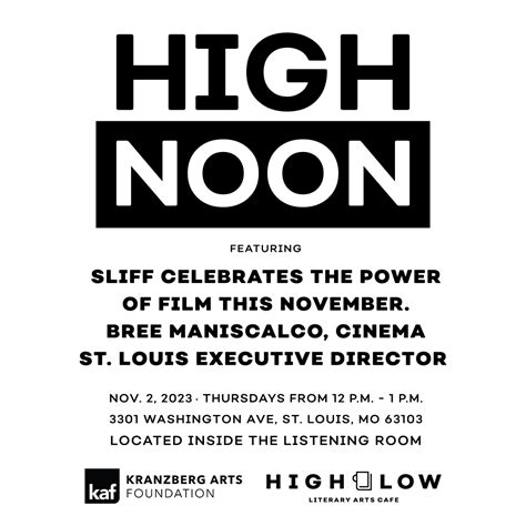 High Noon Sliff Celebrated The Power Of Film Grand Center Arts District
