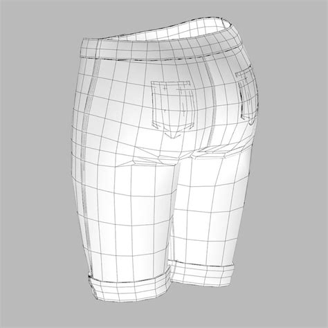 Jeans Shorts For Female Character 3d Model 10 Obj Fbx Max Free3d