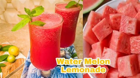 Water Melon Lemonade Recipe Water Melon Juice By Mahas Kitchen Youtube