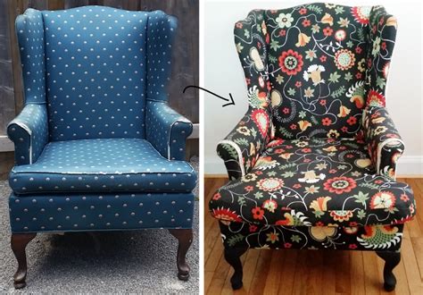 Furniture reupholstery costs $388 to $1,702 on average, depending on the piece. How to reupholster a wing back chair by Confessions of a ...