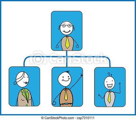 Organization Chart Vector Image Canstock