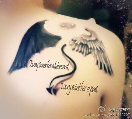 The sinner the saint tattoo » dot e.v. Pin by Wendy Miller on Tattoos | Tattoos, Collar bone tattoo