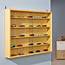 Collectors Display Cabinet Wall Mounted Beechwood Wooden Shelves Glass 