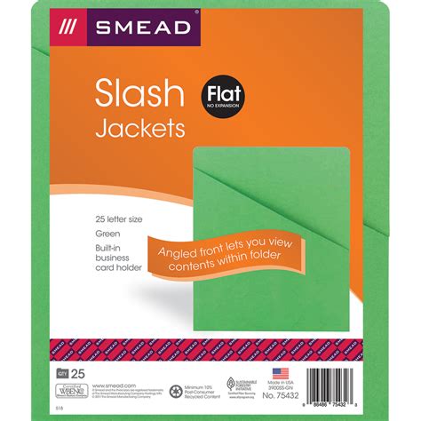 Smead Organized Up Slash Style File Jackets Letter 8 12 X 11
