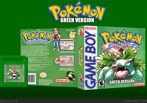 Pokemon Green Version Game Boy Box Art Cover By Roza