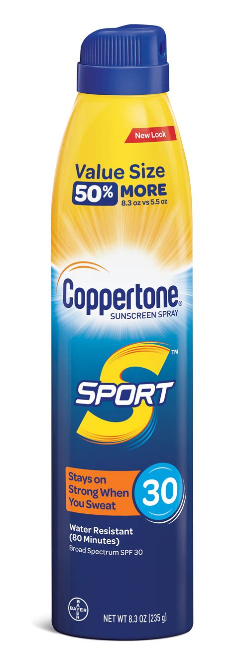 Coppertone Sport Sunscreen Continuous Spray Spf 30 83 Oz