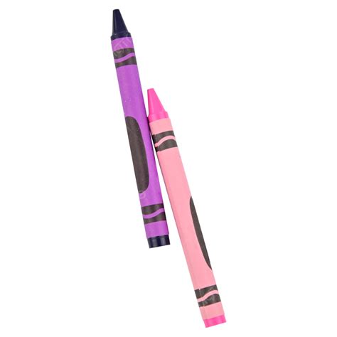 Two Pink Purple Crayons Crayon Art Painting Png Transparent Image