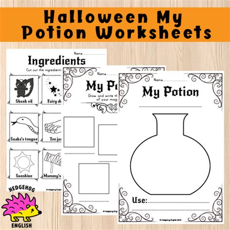 Halloween Potion Worksheets Classroom Fun Halloween Potions Fun
