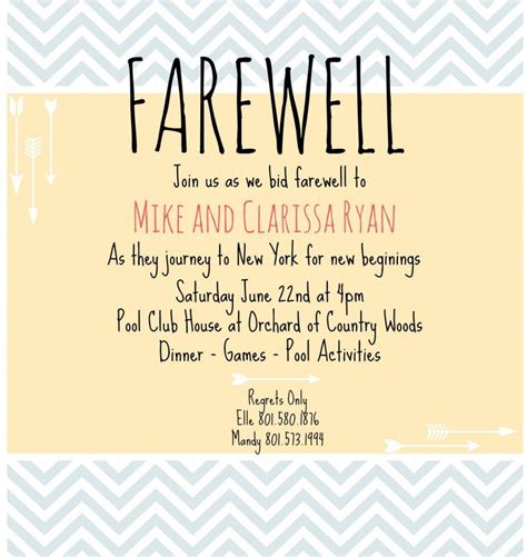 invitation card  teachers  farewell party farewell invitation