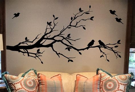 Large Tree Branch Wall Decal Deco Art Sticker Mural With 10 Etsy