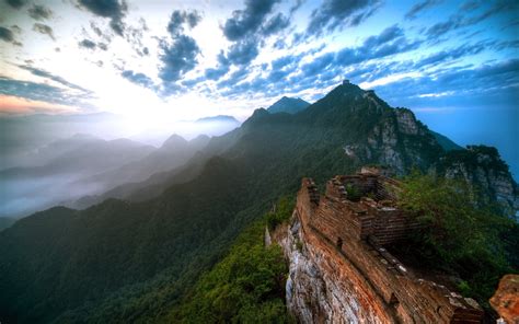Great Wall Of China Landscape Hd Wallpaper Wallpaper Flare