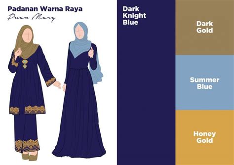 Baju Kurung Royal Blue Tudung Warna Apa Dresses Images 2022
