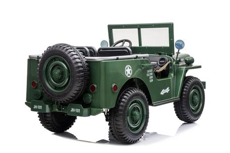 Kids Willy Jeep Ride On Car 4x4 Military Green Oitek